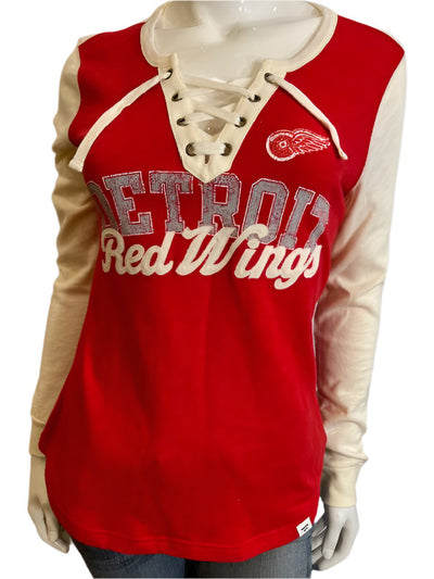 NHL Detroit Red Wings Women's S Fanatics Lacer Vintage Tee (online only)