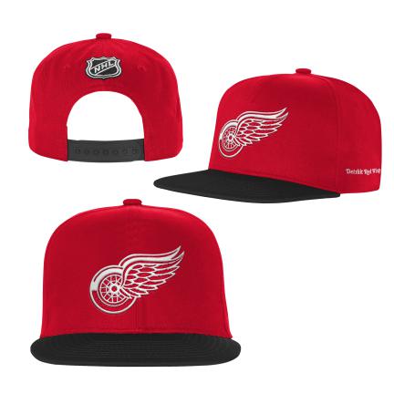 NHL Detroit Red Wings Youth Essentials Flat Brim Snap-back Hat
