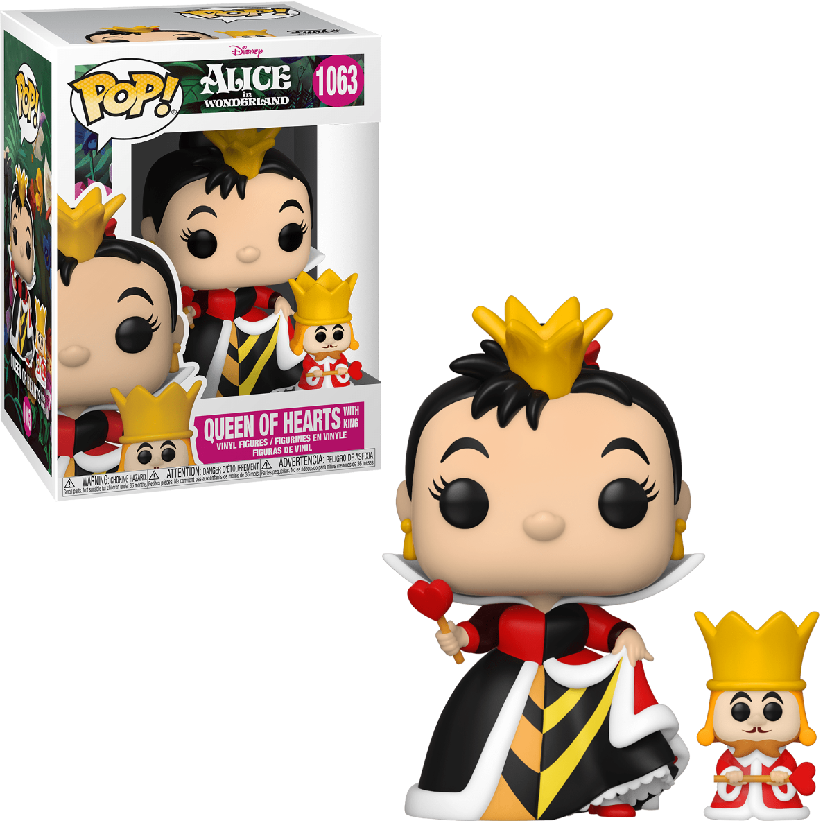 Funko POP Queen of Hearts with King #1063 Disney Alice in Wonderland