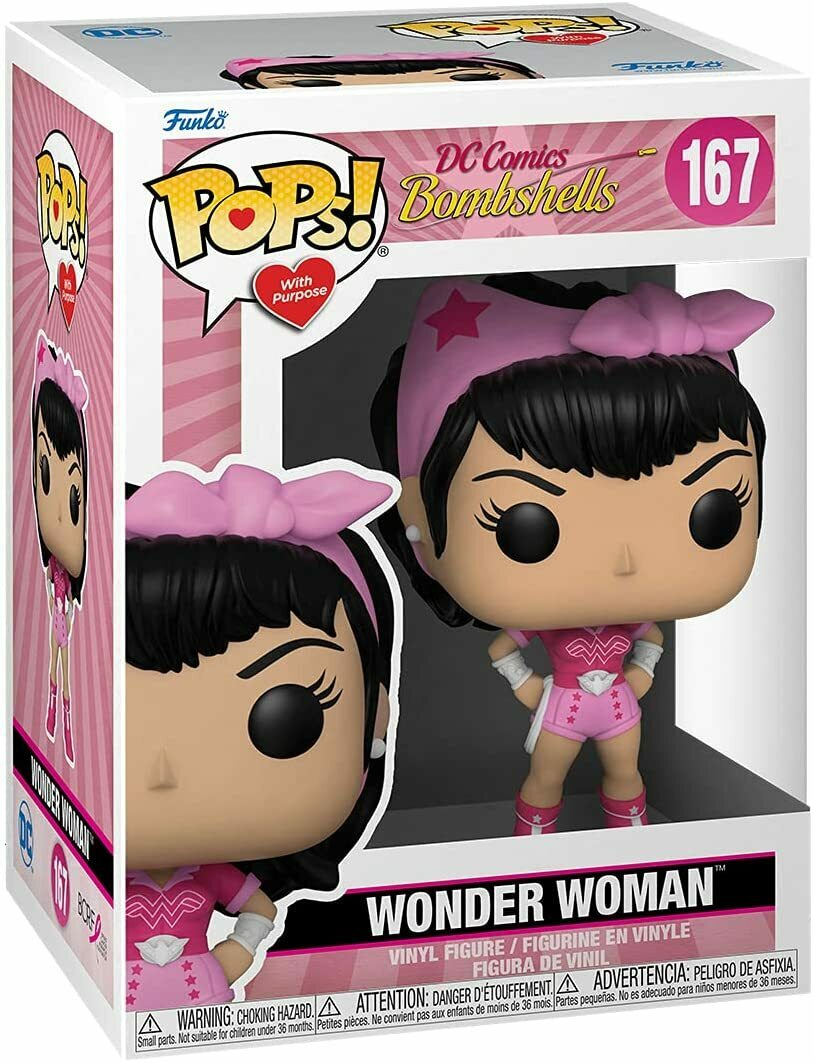 Funko POP Wonder Woman #167 - DC Bombshells (Breast Cancer Awareness)