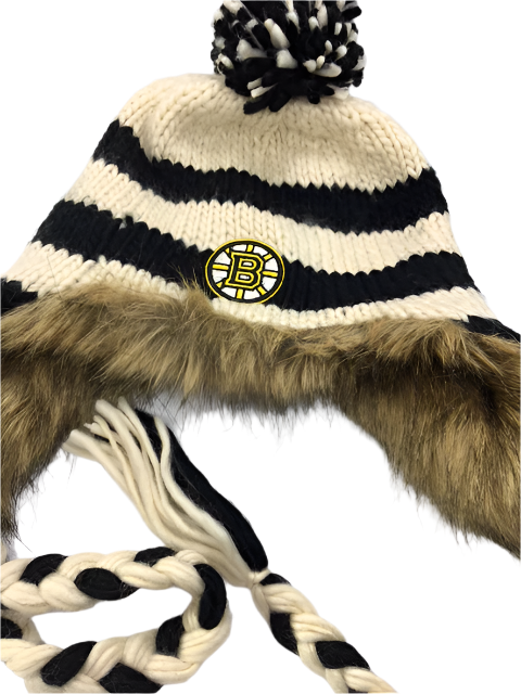 NHL Boston Bruins Tassel Knit Toque with Flaps