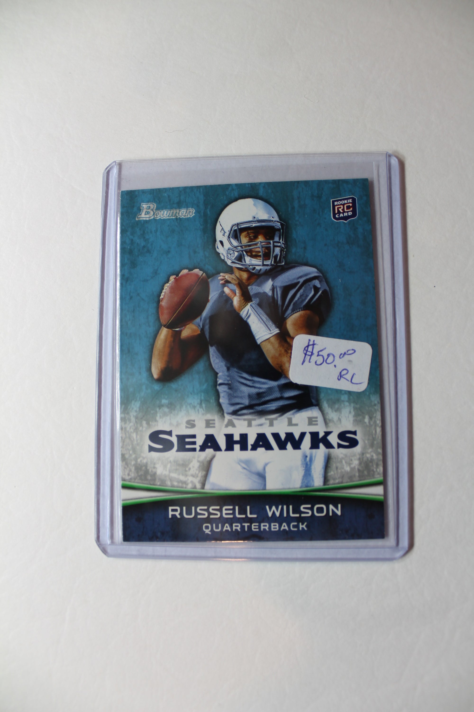 Russell Wilson 2012 Bowman Rookie Card (Facing Right)