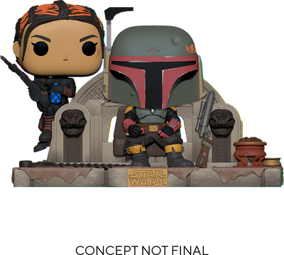 Funko POP Moments Boba Fett and Fennec on Throne #486 -Star Wars Mandalorian