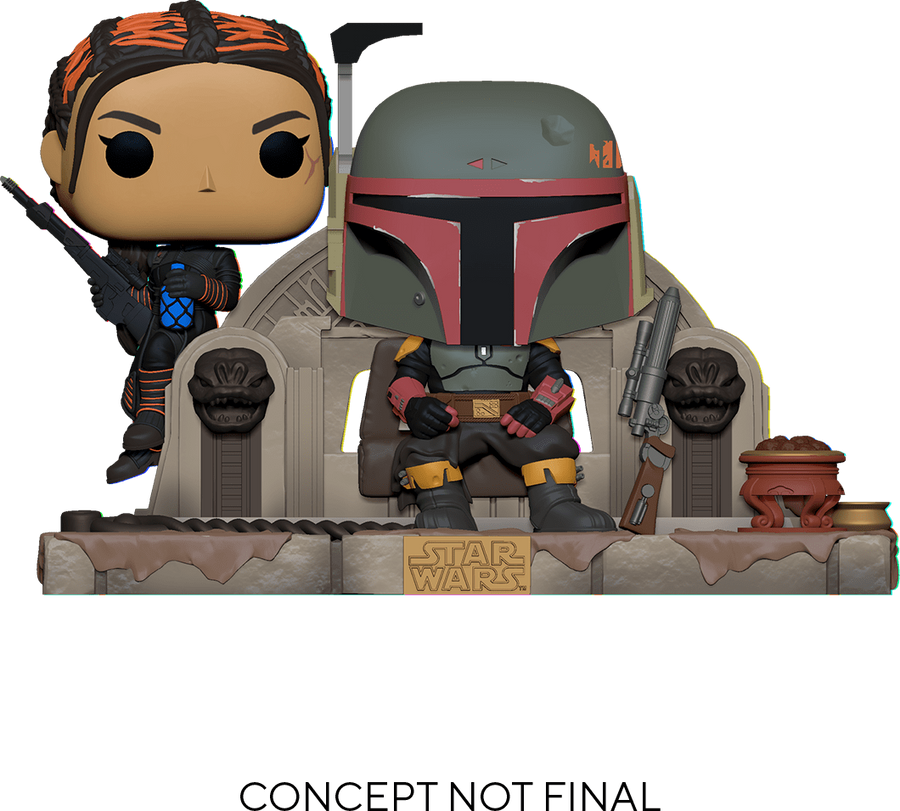 Funko POP Moments Boba Fett and Fennec on Throne #486 -Star Wars Mandalorian