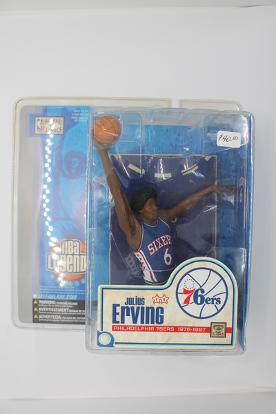 JULIUS ERVING MCFARLANE - NBA LEGENDS - BLUE JERSEY - PHILADELPHIA 76'ERS