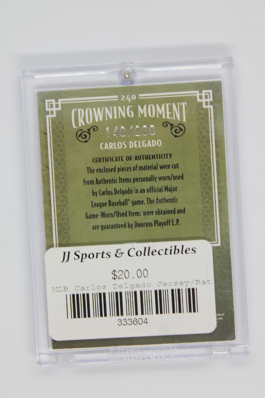 Carlos Delgado 2005 Donruss Diamond Kings - Bronze Materials #140/200