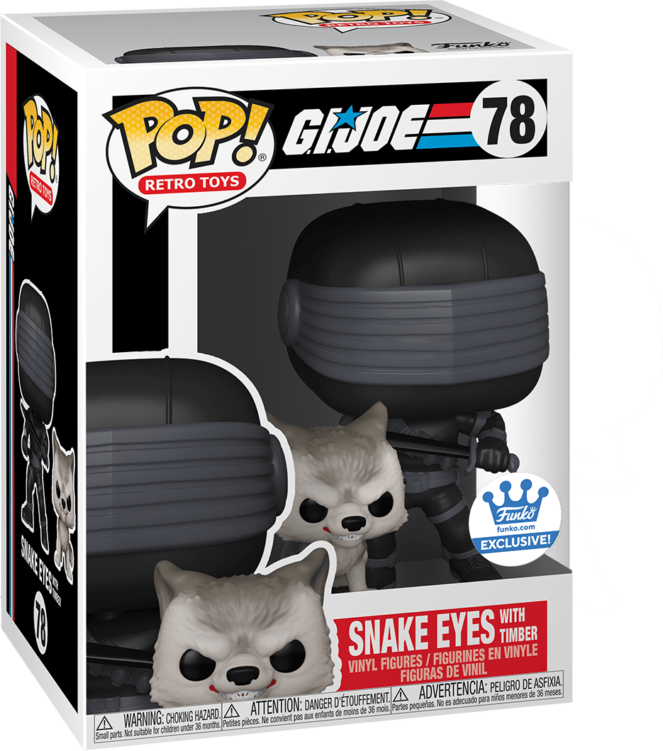 Funko POP Snake Eyes with Timber #78 - GI Joe (Retro Toys) Funko Exclusive