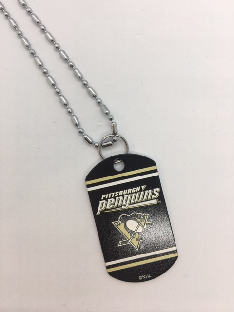NHL Pittsburgh Penguins Sports Team Logo Dog Tag Necklace