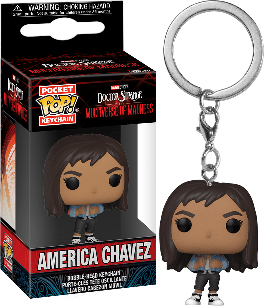 Funko POP America Chavez Pocket POP Keychain -Marvel Doctor Strange Multiverse Madness