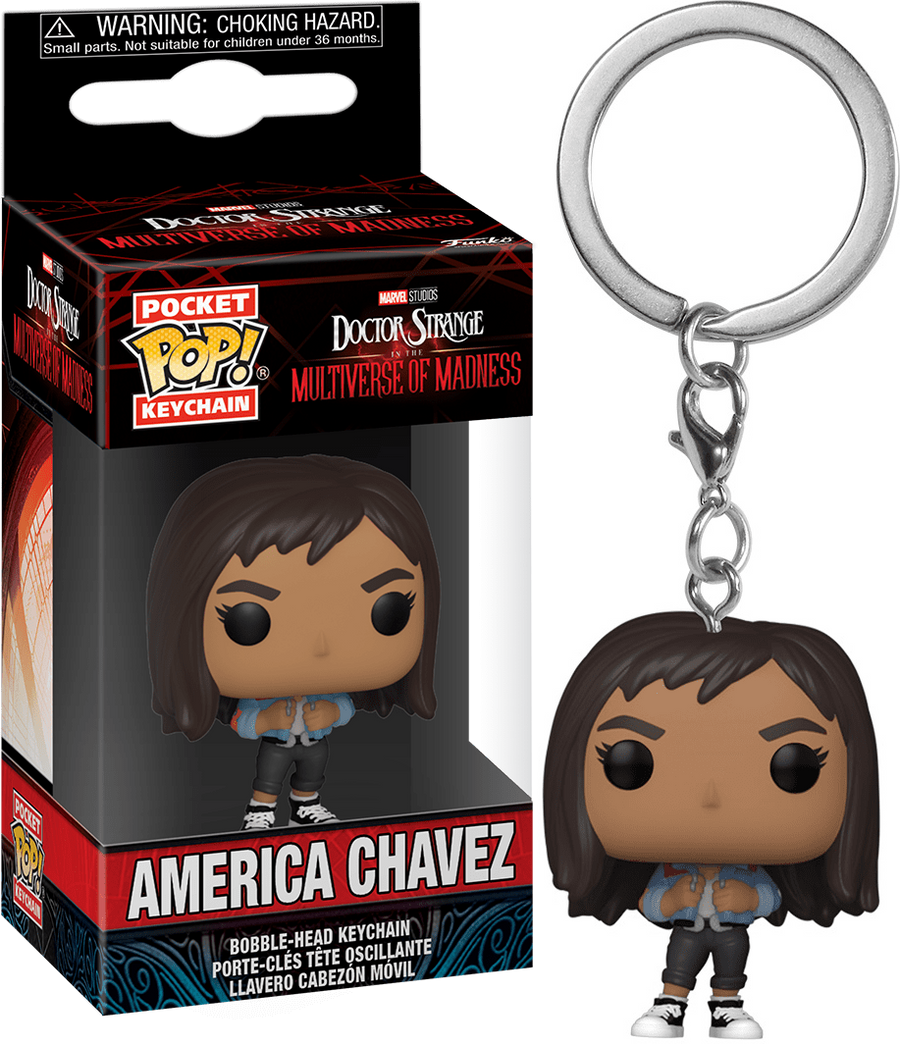 Funko POP America Chavez Pocket POP Keychain -Marvel Doctor Strange Multiverse Madness