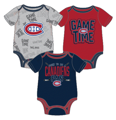 NHL Montreal Canadiens 3 pack Game Time Creeper Set