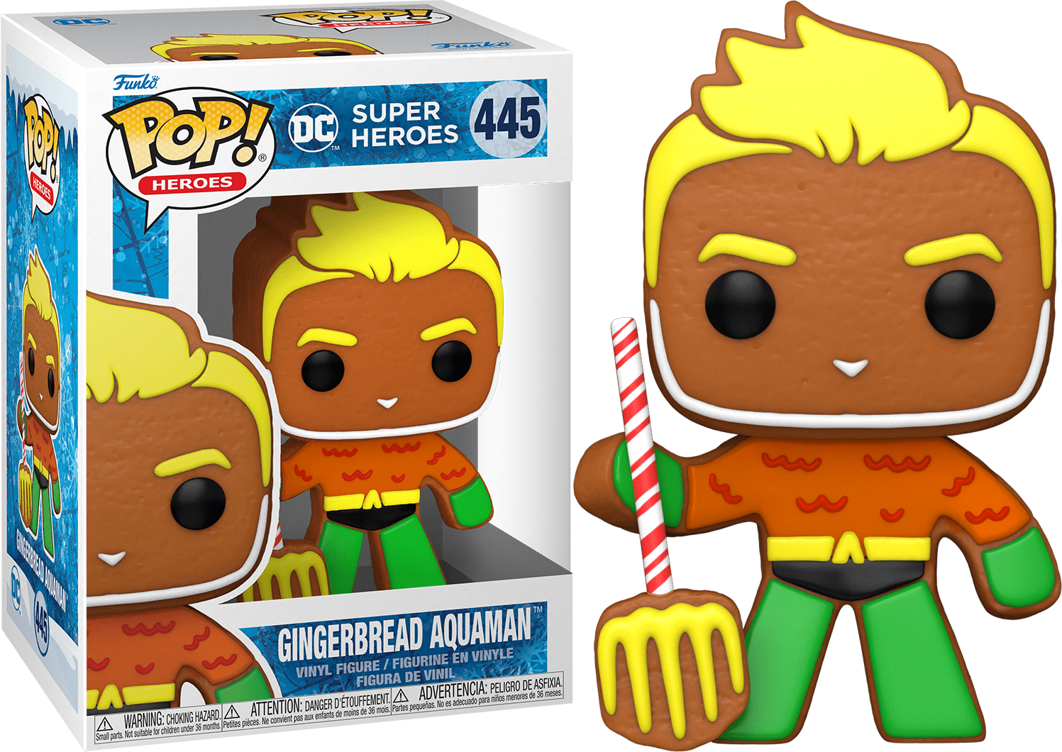 Funko POP Gingerbread Aquaman #445 DC Super Heroes Holiday