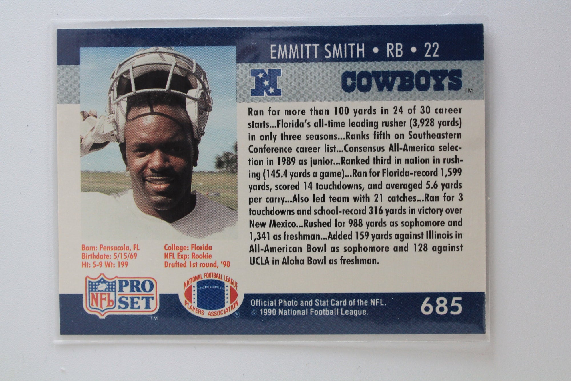 Emmitt Smith 1990 Pro Set - Rookie Year