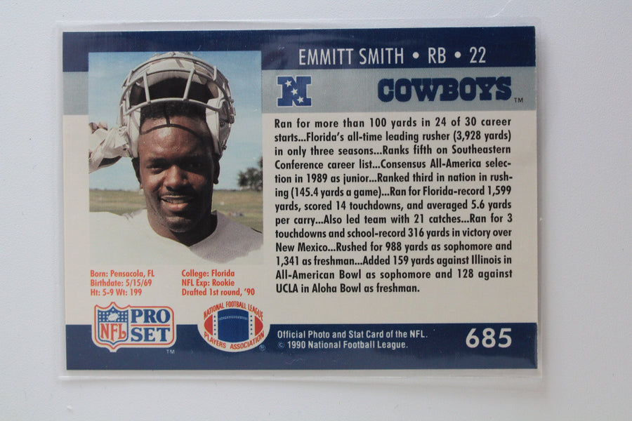 Emmitt Smith 1990 Pro Set - Rookie Year