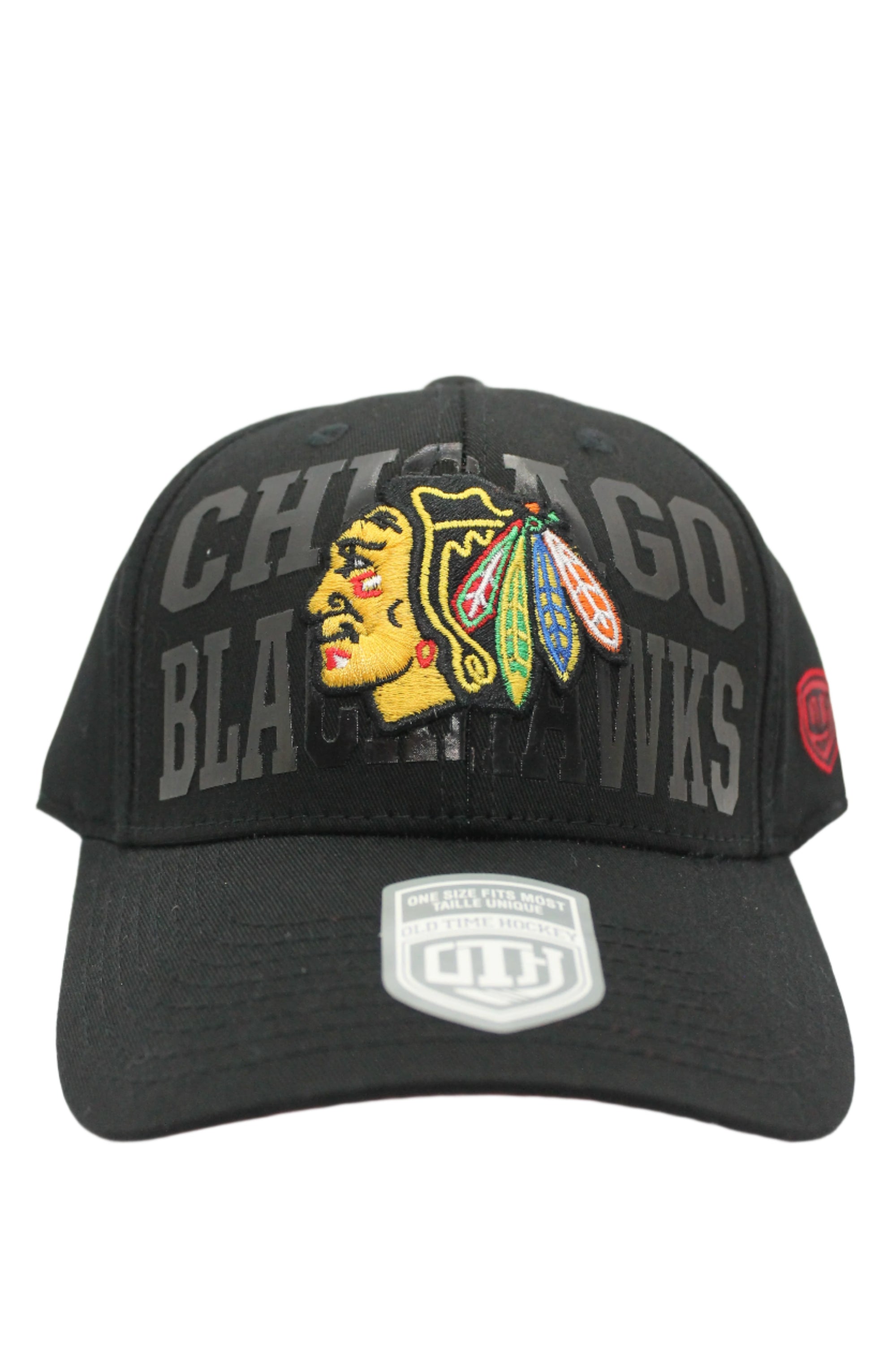 NHL Chicago Blackhawks OTH Black Flex Fit Hat