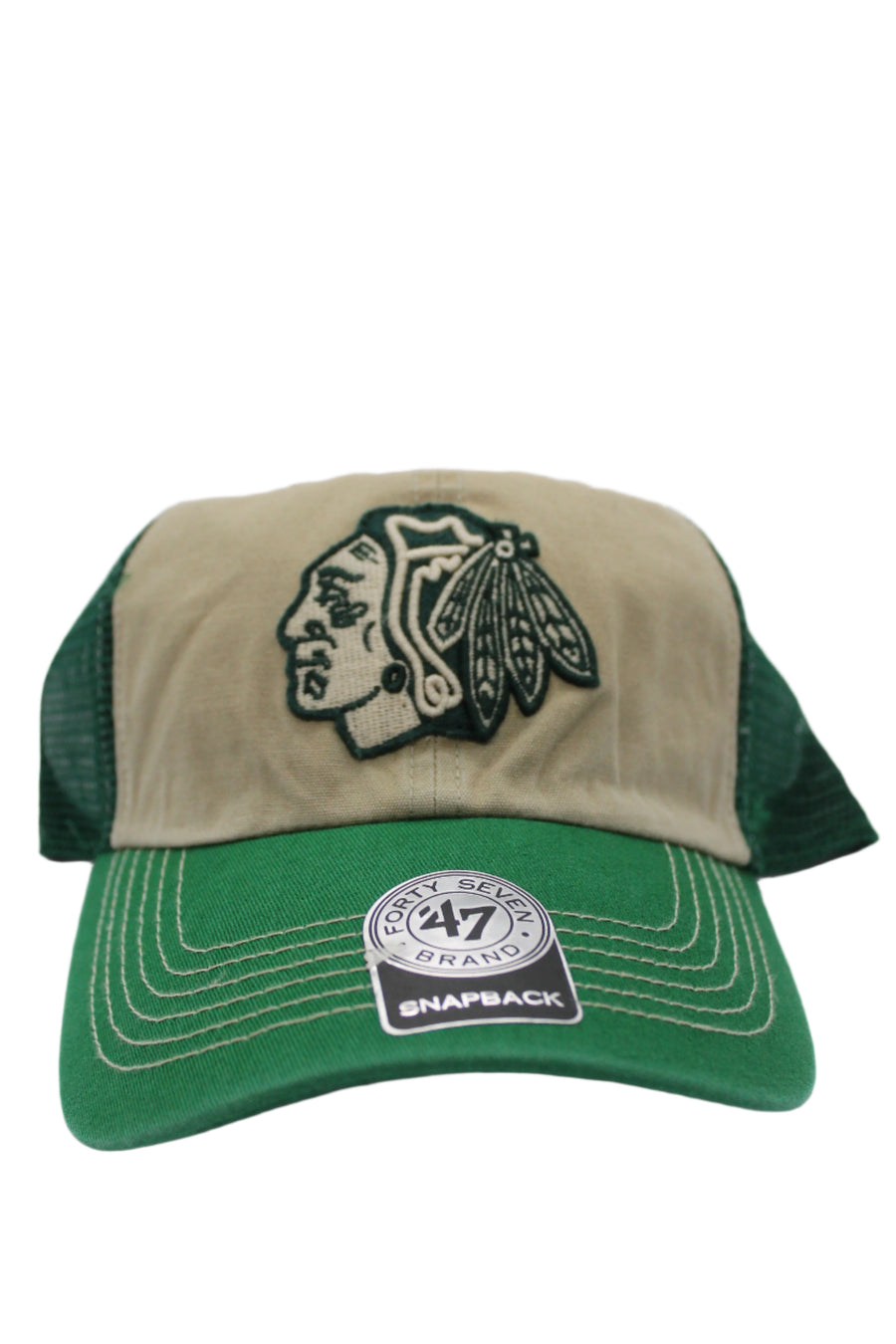 NHL Chicago Blackhawks 47 Brand Green St. Patty's Snapback Hat