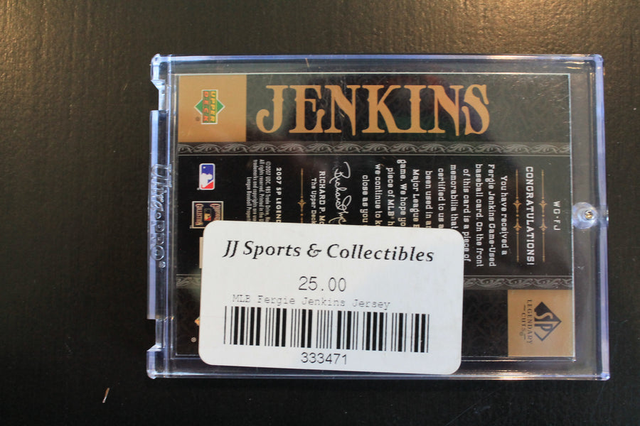 Fergie Jenkins 2007 SP Legendary Cuts - When It Was A Game #WG-FJ
