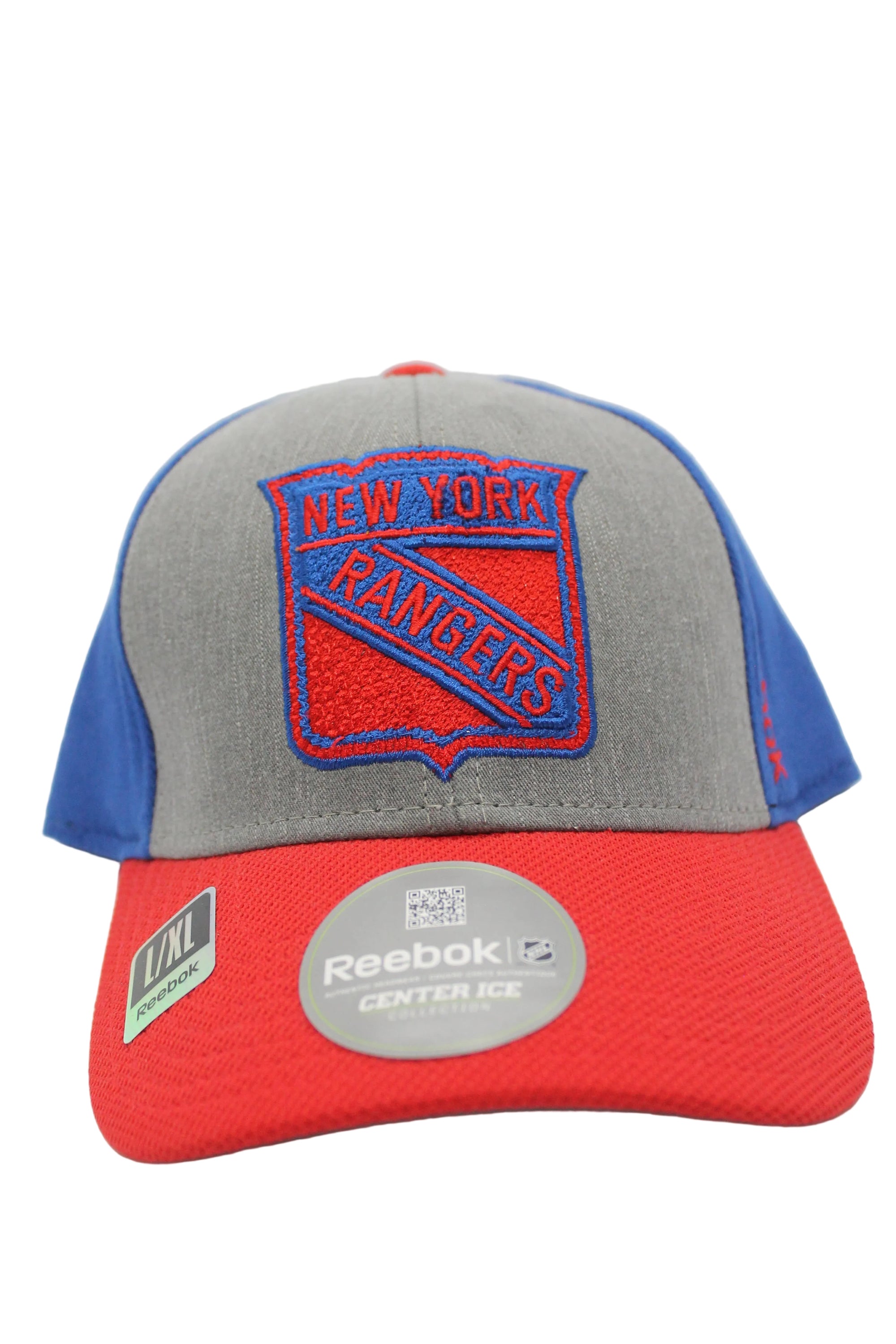 NHL New York Rangers Reebok Center Ice Stretch Fit Hat