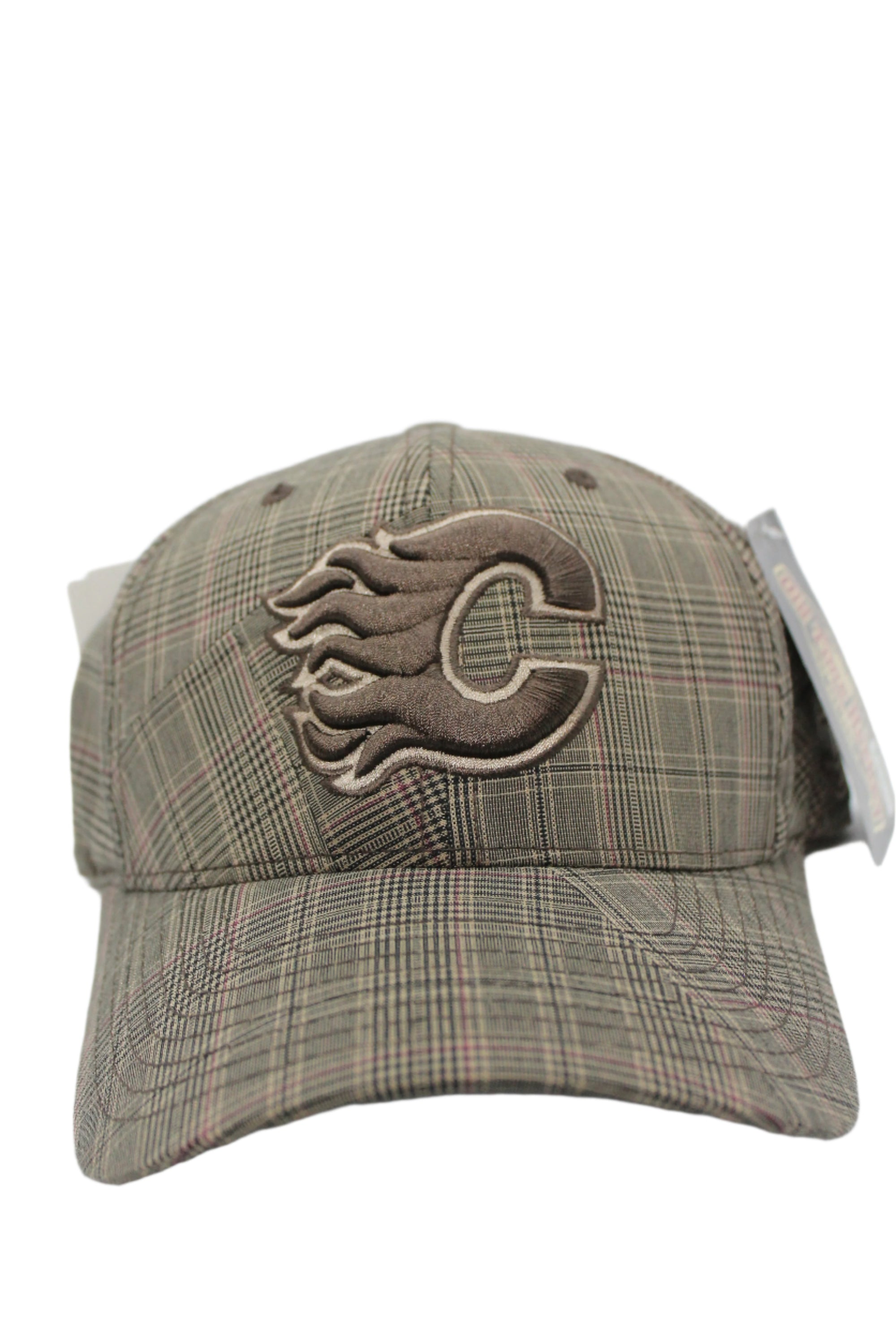 NHL Calgary Flames OTH Brown Plaid Flex Fit Hat