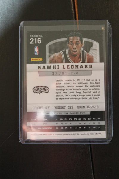 Kawhi Leonard 2012-13 Panini Rookie Card