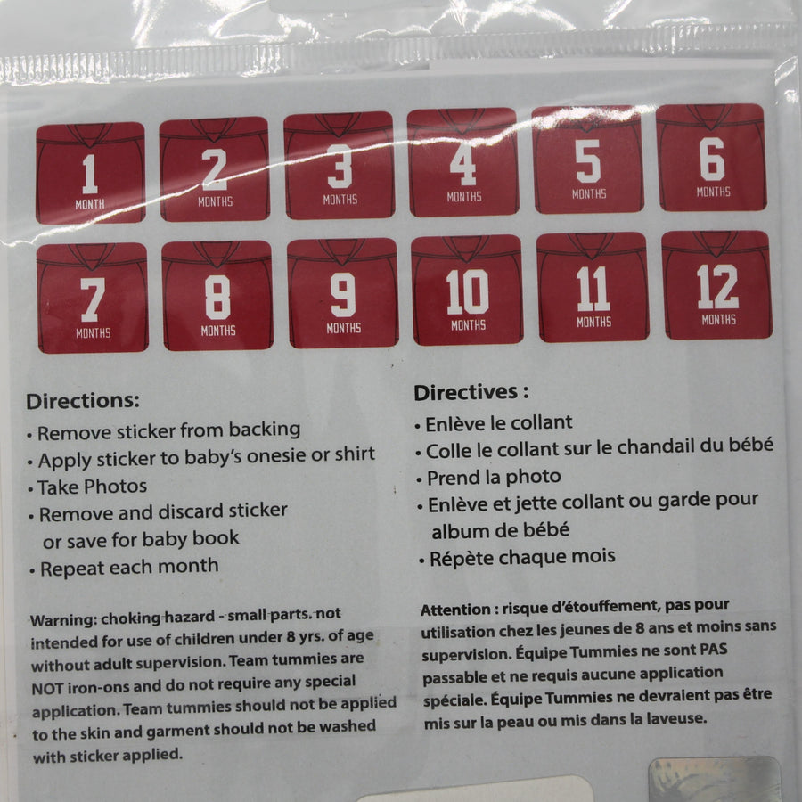 MLB Detroit Red Wings Baby Age Monthly Stickers