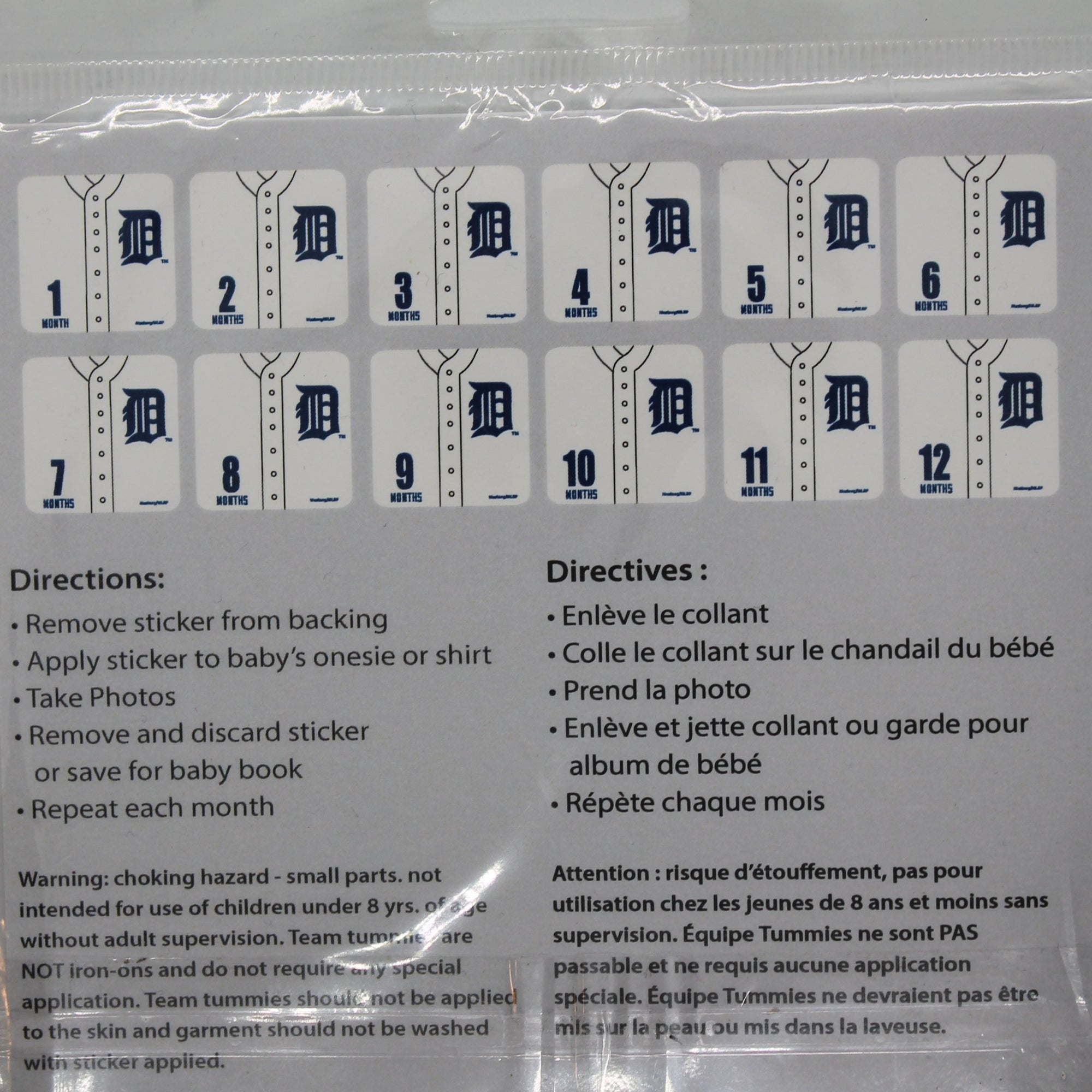 MLB Detroit Tigers Baby Age Monthly Stickers