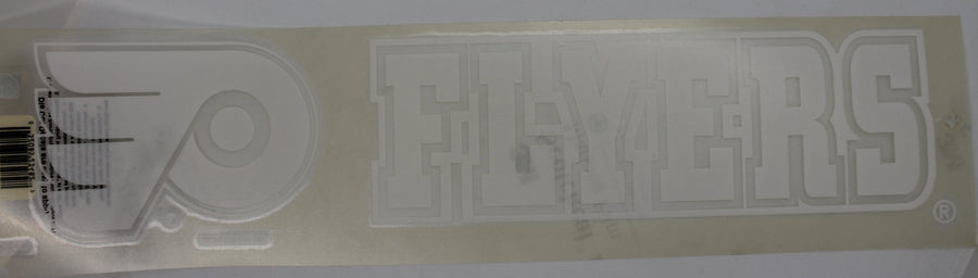 NHL Philadelphia Flyers White Die Cut Decal