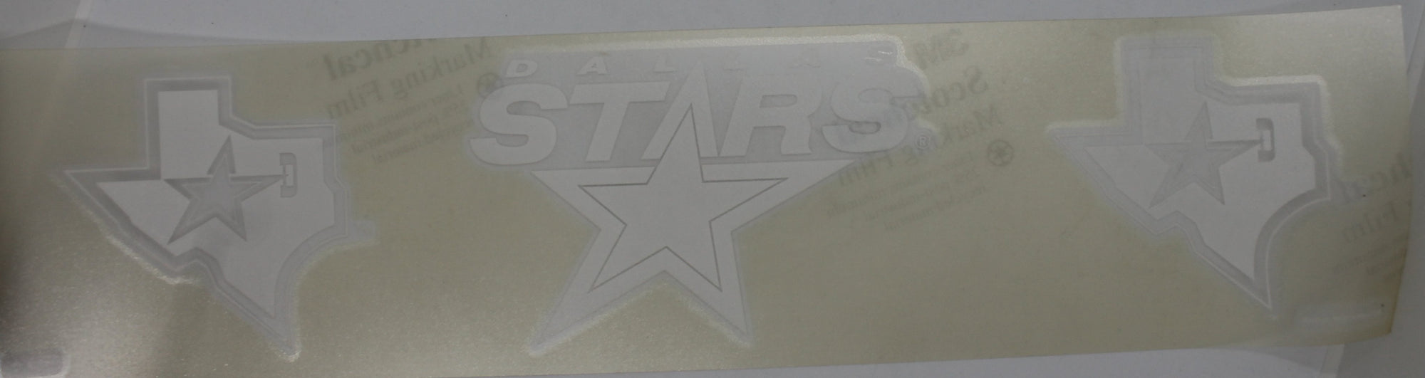 NHL Dallas Stars White Die Cut Decal
