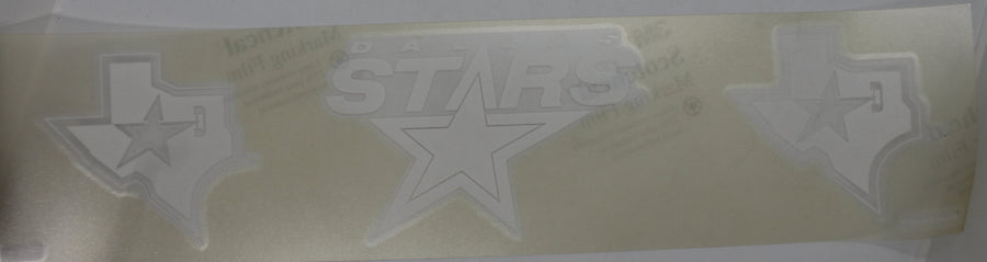 NHL Dallas Stars White Die Cut Decal