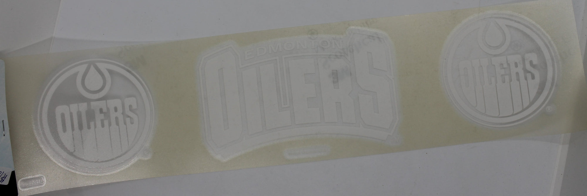 NHL Edmonton Oilers White Die Cut Decal