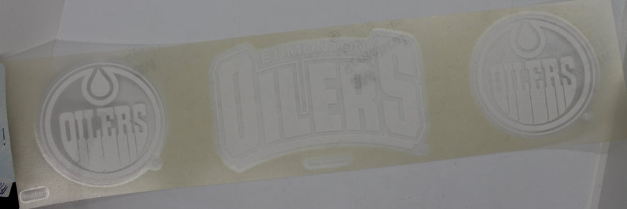 NHL Edmonton Oilers White Die Cut Decal