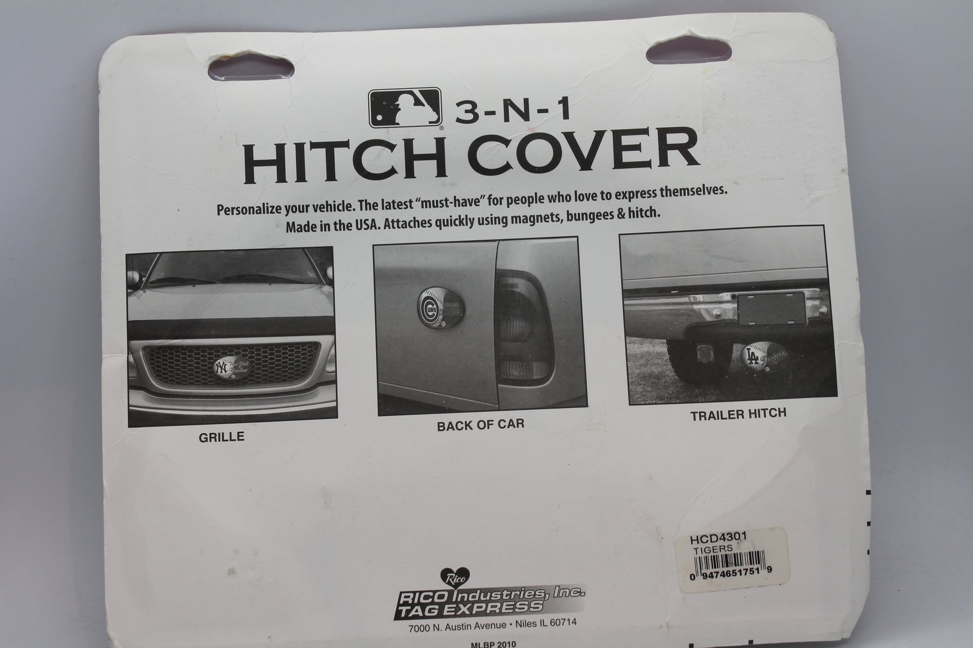 MLB Detroit Tigers 3-in-1 Trailer Hitch Cover