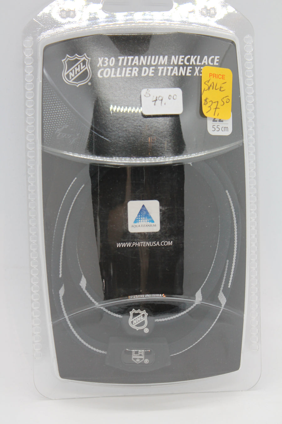 NHL Los Angeles Kings Phiten Titanium Necklace- SALE