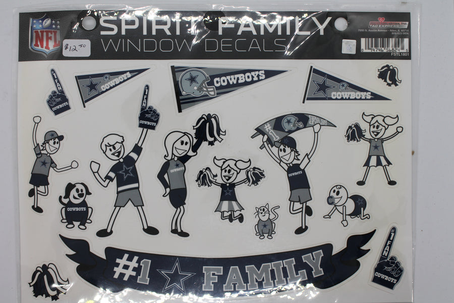 NFL Dallas Cowboys Spirit Family Window Decals