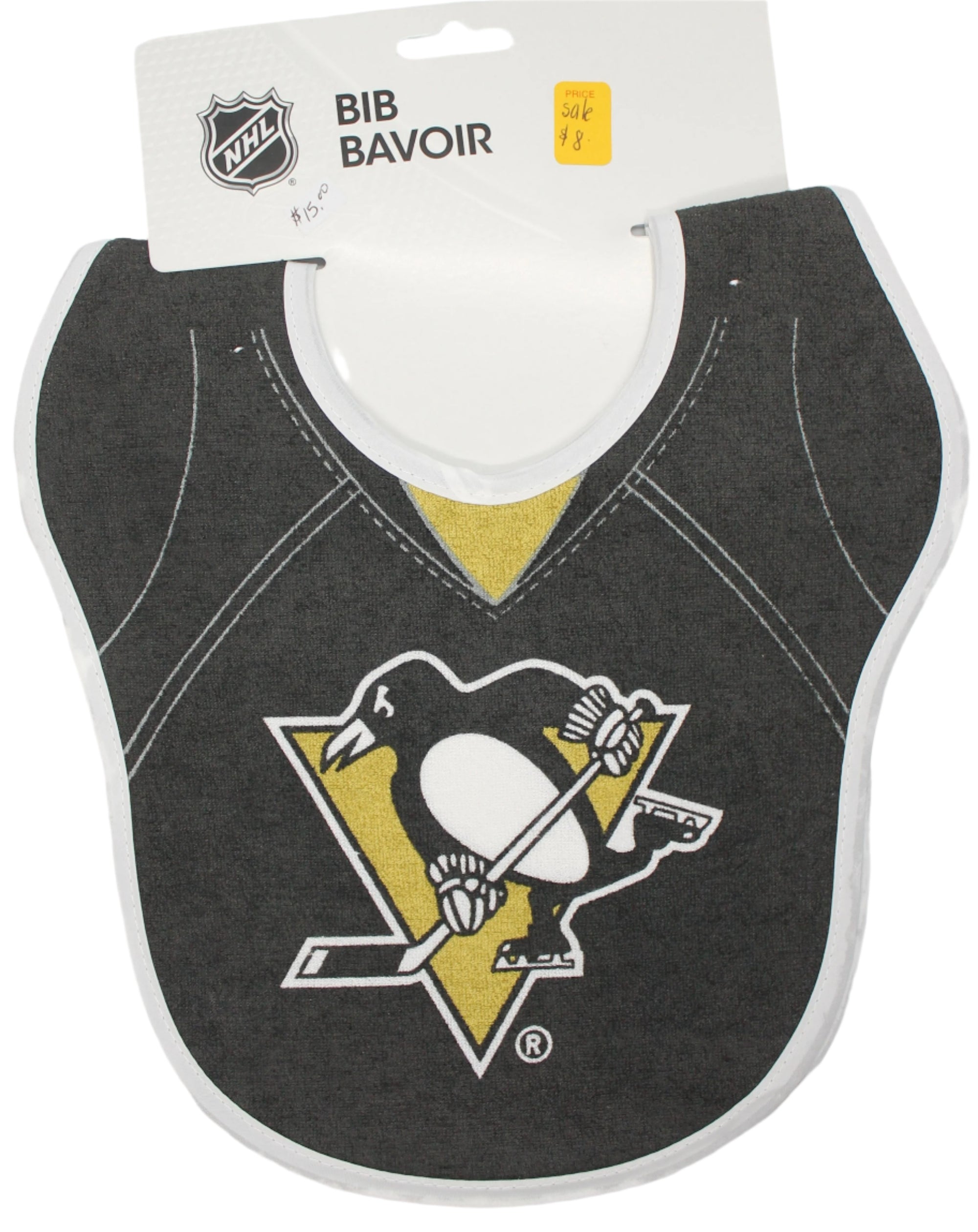 NHL Pittsburgh Penguins Baby Bib (2 Pack)- SALE