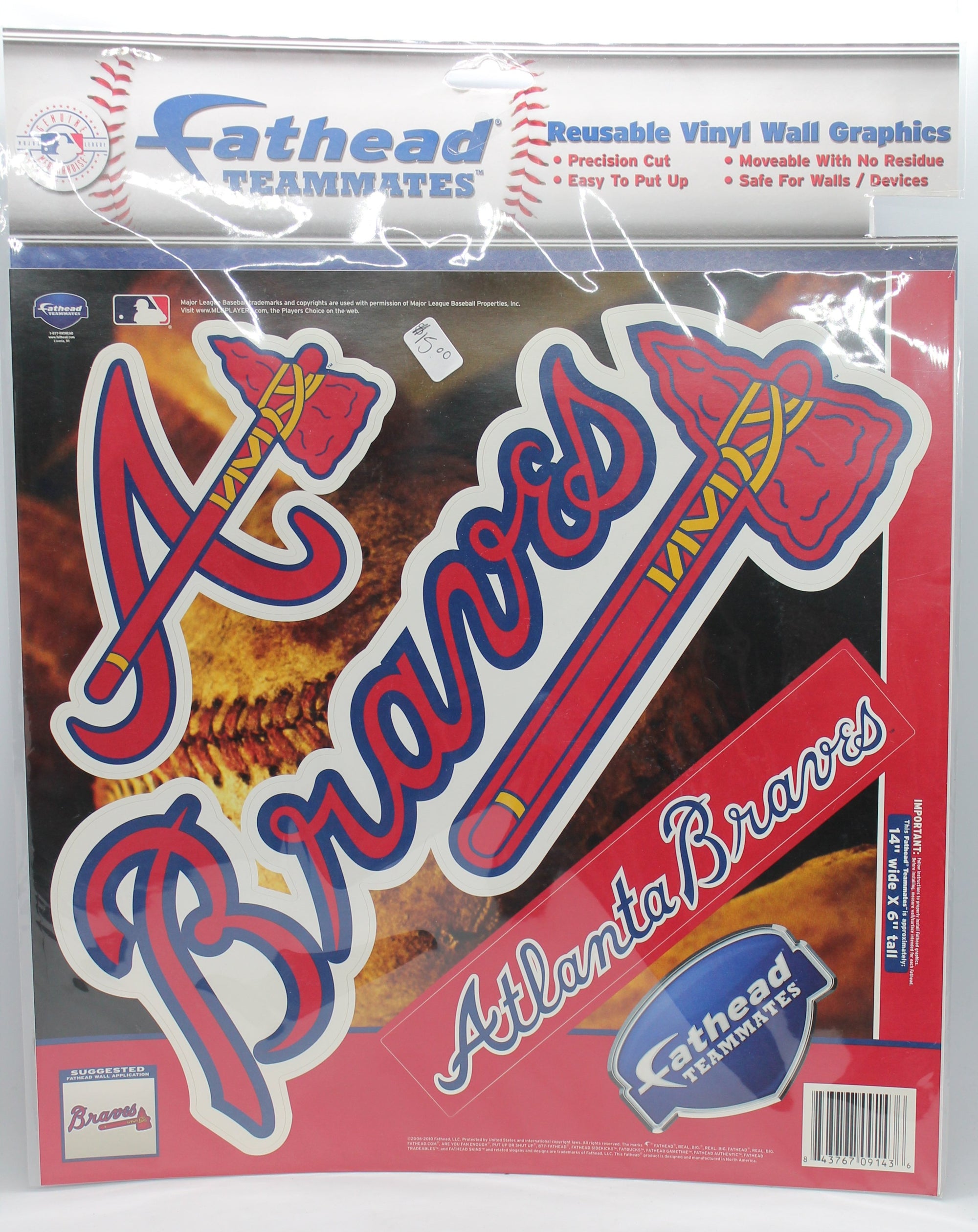 MLB Atlanta Braves Fathead Teammates Wall Decals