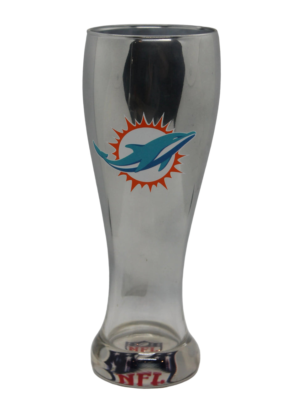 NFL Miami Dolphins Chrome Pilsner Glass