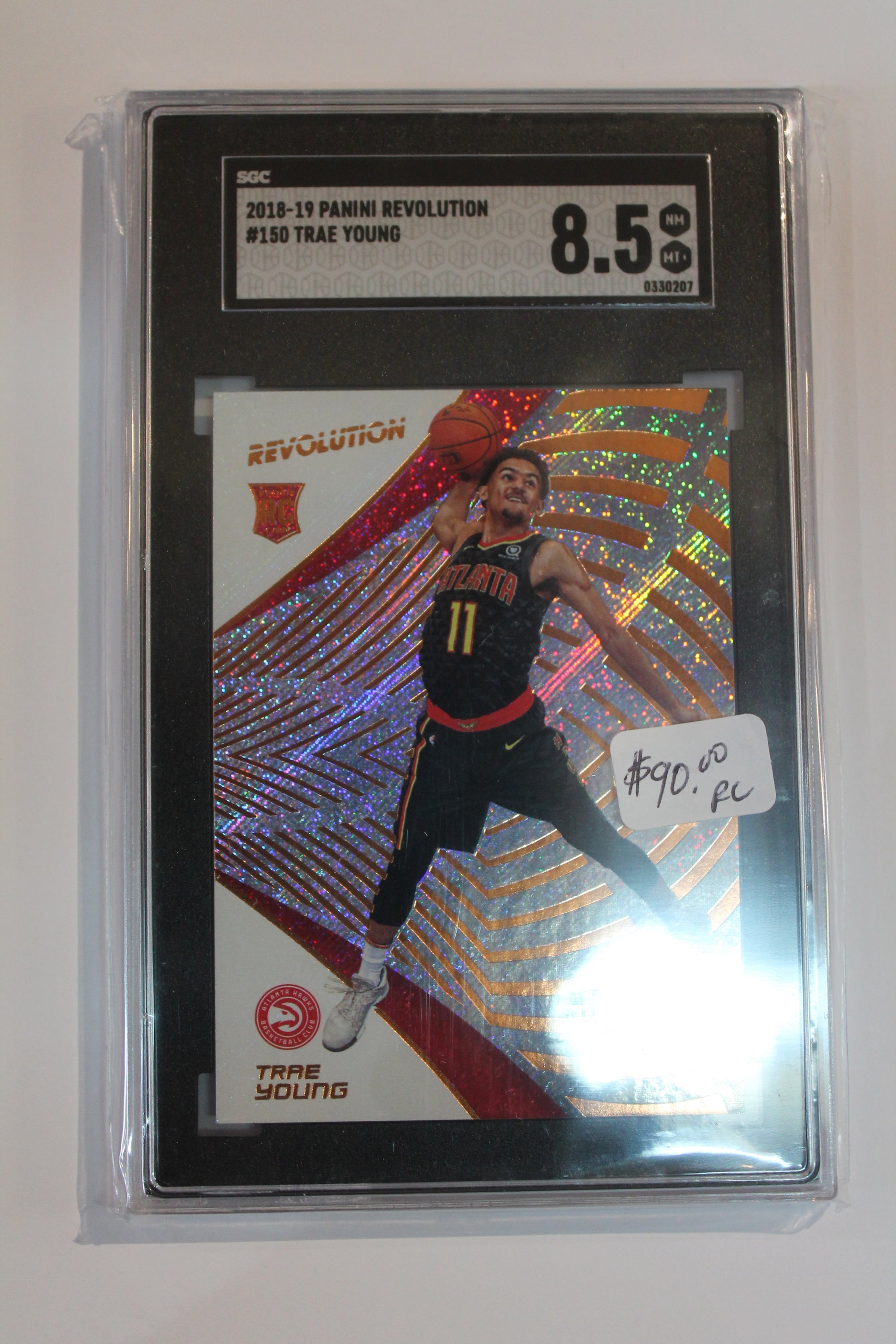 Trae Young 2018-19 Panini Revolution Graded Rookie Card SGC 8.5
