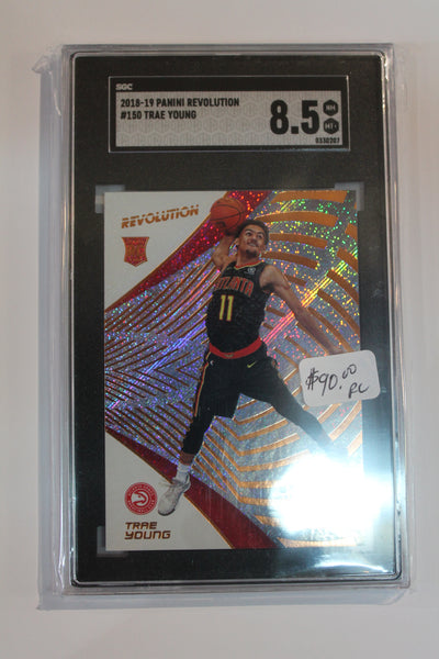 Trae Young 2018-19 Panini Revolution Graded Rookie Card SGC 8.5