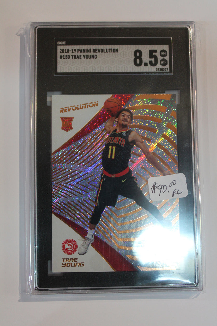 Trae Young 2018-19 Panini Revolution Graded Rookie Card SGC 8.5