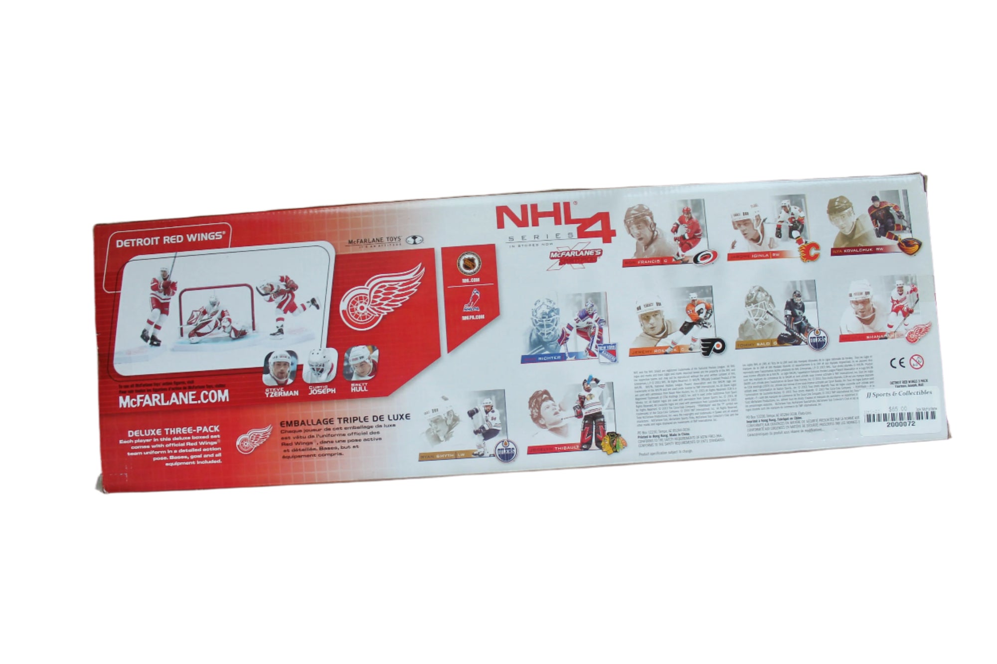 Detroit Red Wings White Jersey Variant 3 Pack McFarlane 2003