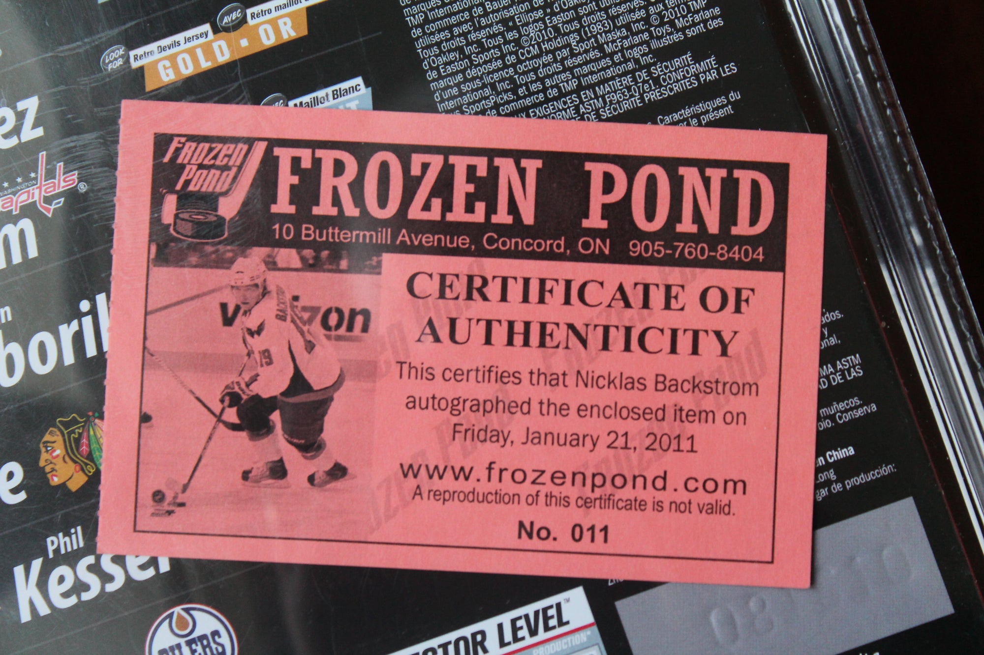 Nicklas Backstrom Mcfarlane SportsPicks NHL Series 25 Variant/Autographed Figure