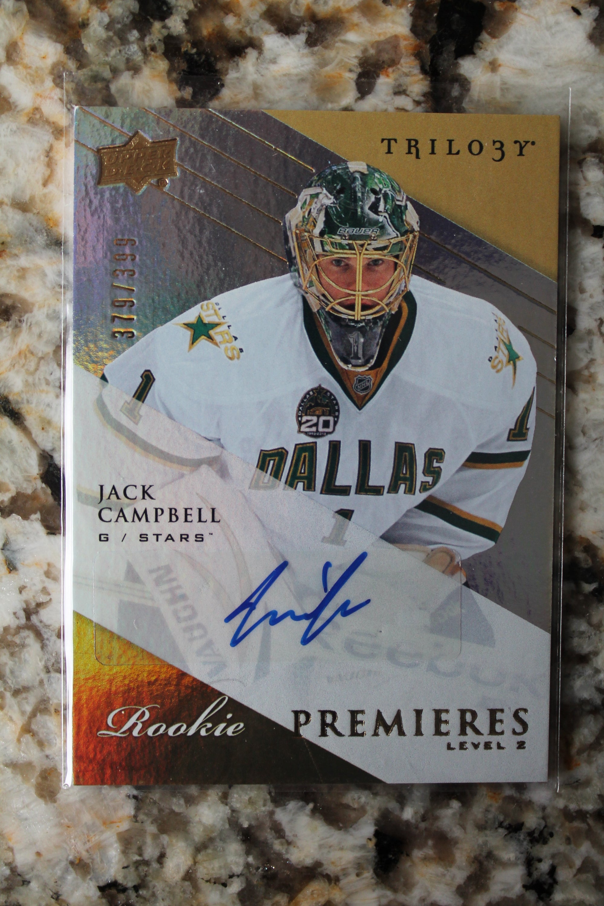 Jack Campbell 2013-14 Upper Deck Trilogy Rookie Card #379/399