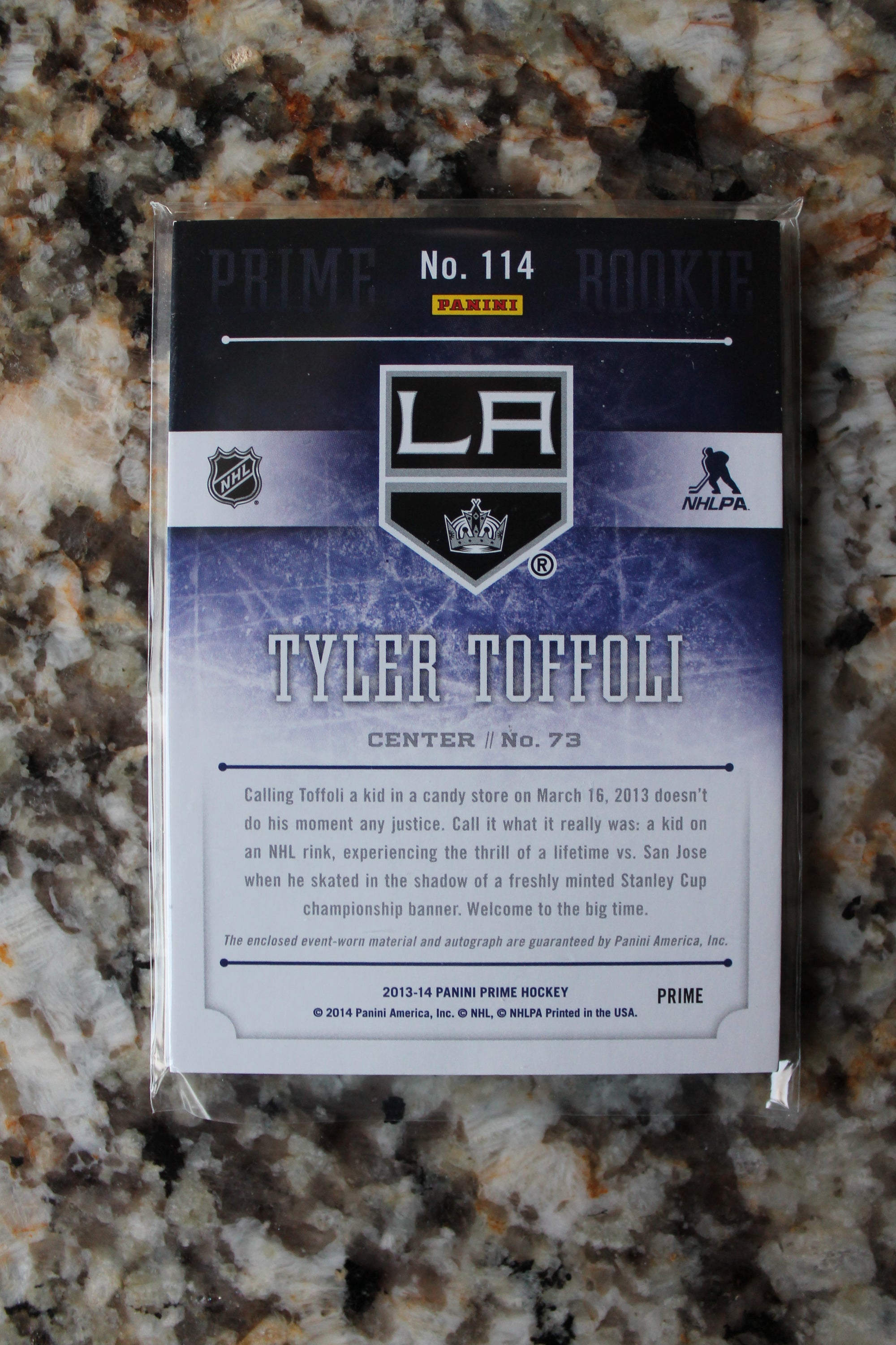 Tyler Toffoli 2013-14 Panini Prime - Prime Rookies Quad Rookie Card #151/199