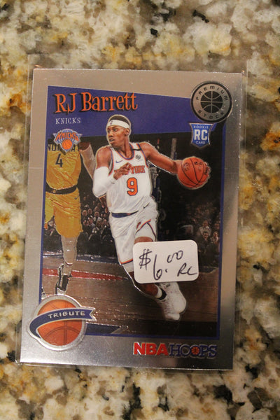 RJ Barrett 2019-20 Panini NBA Hoops Premium Stock Rookie Card