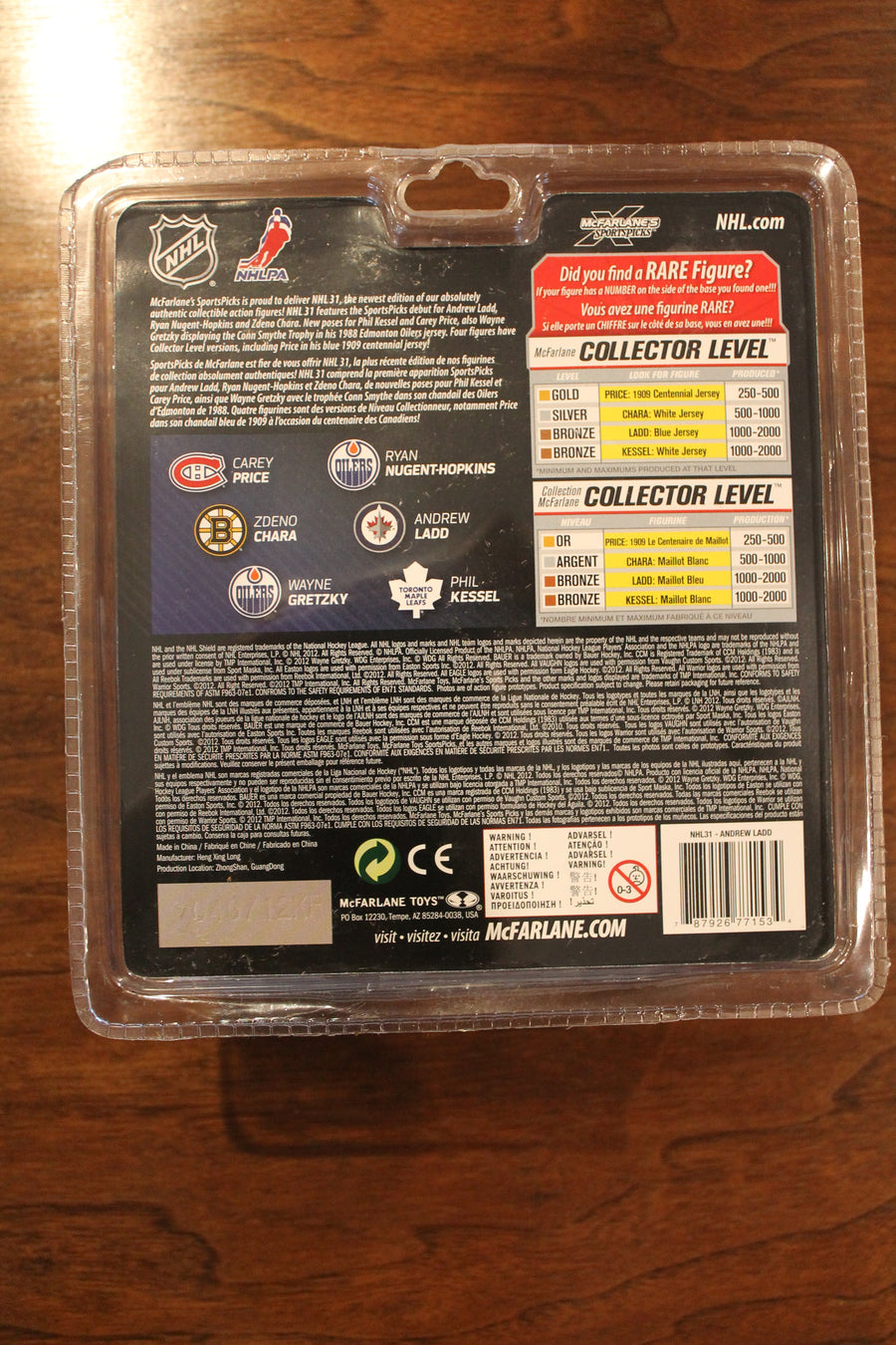 Andrew Ladd 2012 McFarlane Toys NHL Sport Picks Series 31 Action Figure