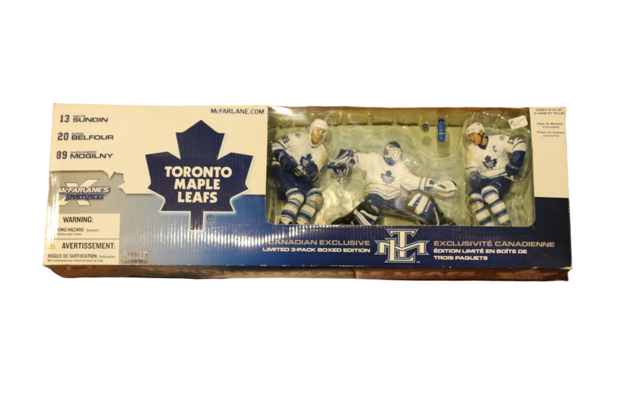 Toronto Maple Leafs White Jersey 3 Pack McFarlane 2002