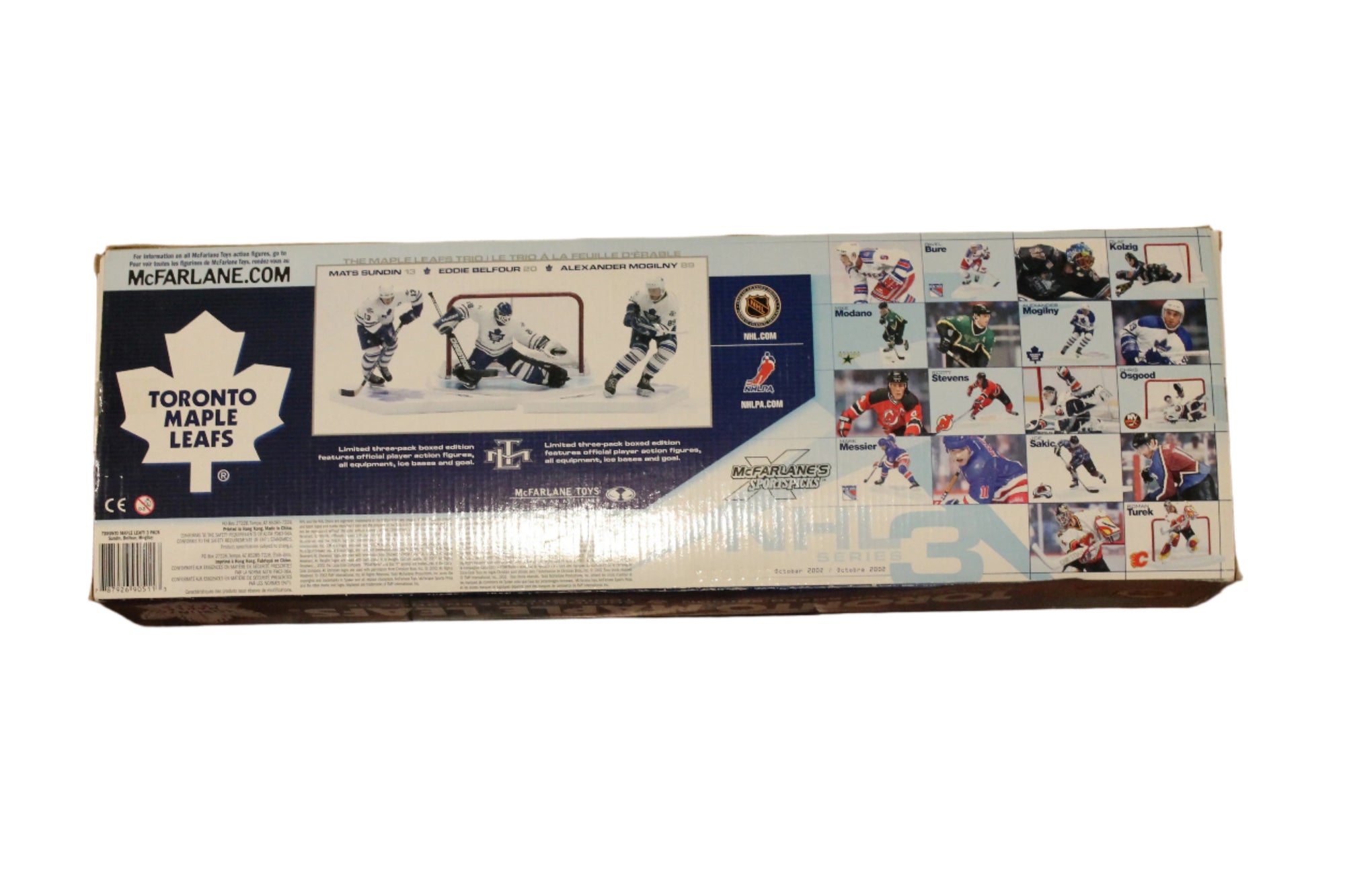 Toronto Maple Leafs White Jersey 3 Pack McFarlane 2002