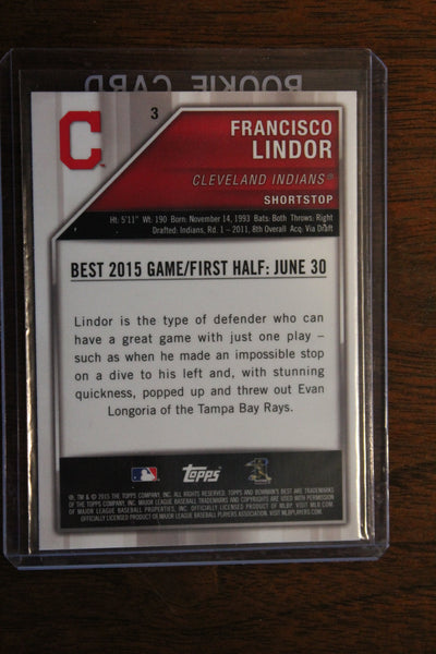 Francisco Lindor 2015 Bowman's Best Rookie Card