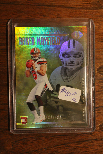 Baker Mayfield 2018 Panini Illusions Trophy Collection Gold Rookie Card #490/499
